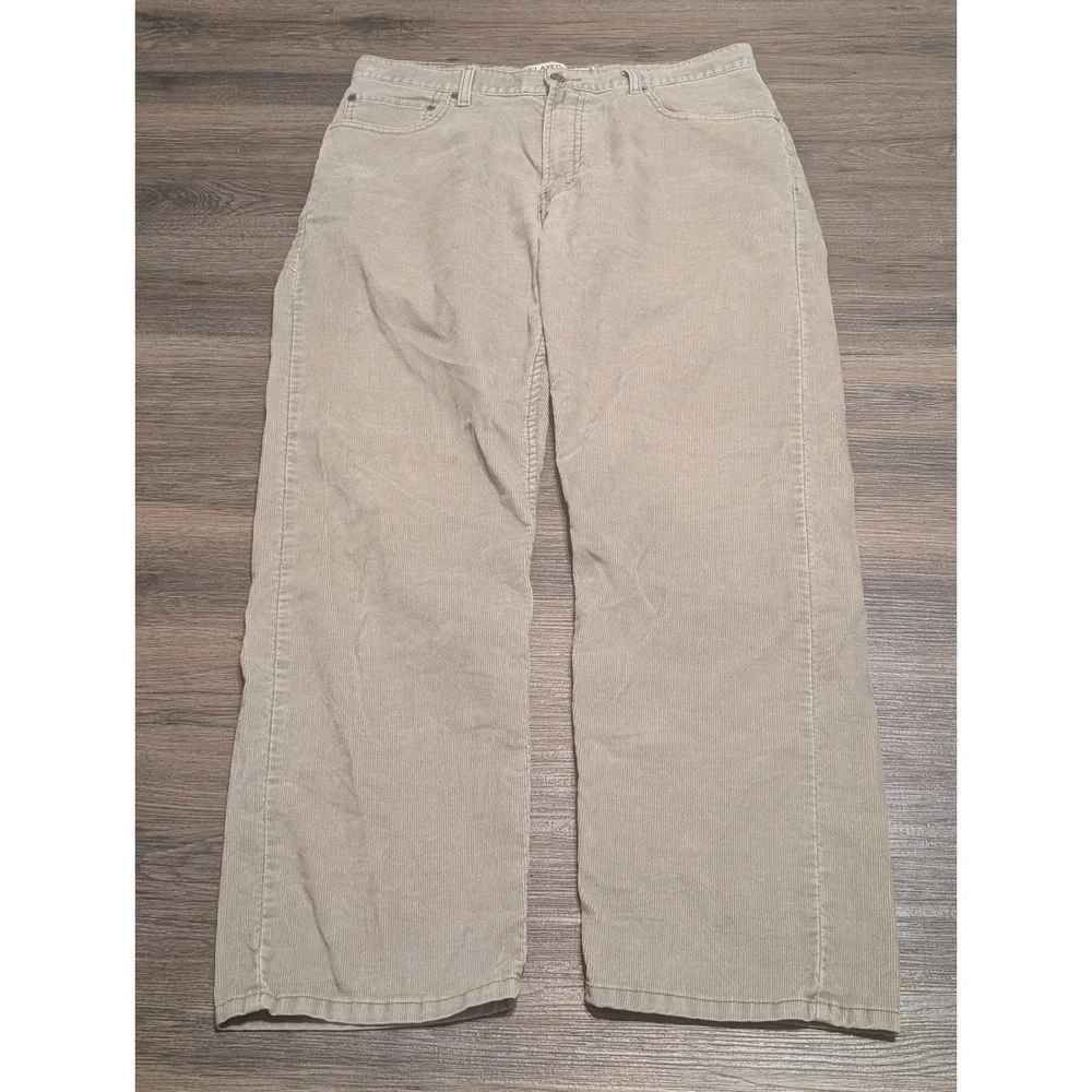 Levis 559 Relaxed Straight Corduroy Pants Mens 34x30 Khaki Tan Corduroy Trousers